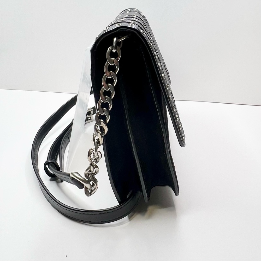 Michael Kors Brooklyn Grommet Crossbody Black Medium - Picture 6 of 13
